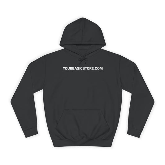 College Hoodie — YOURBASICSTORE.COM Minimal Logo Hooded Sweatshirt